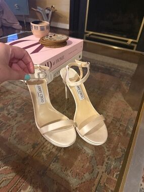 Jimmy Choo Ivory Satin Heels